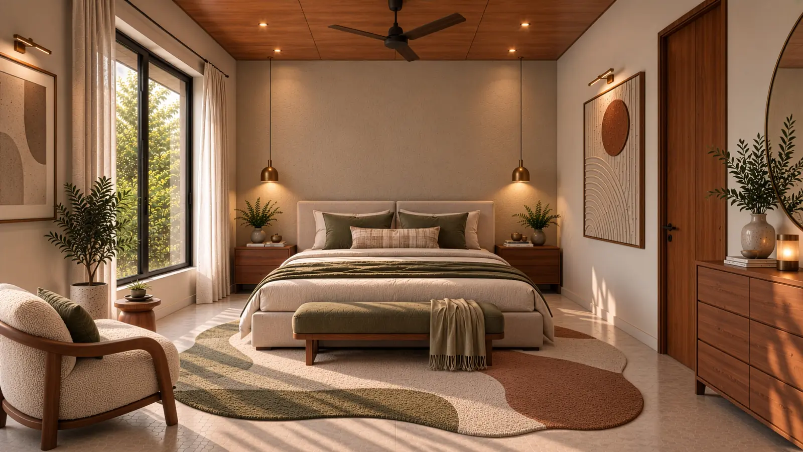 Canopy Cabin — bedroom, to the trees